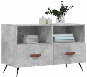 betonszürke szerelt fa TV-szekrény 80 x 36 x 50 cm