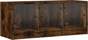 vidaXL sonoma tölgy színű TV-szekrény üvegajtókkal 102 x 37 x 42 cm