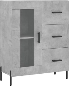 vidaXL betonszürke szerelt fa tálalószekrény 69,5 x 34 x 90 cm