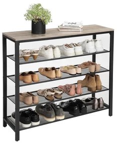 Cipőtároló DAVOR, szürke/fekete