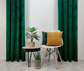 Bársony függöny kész üveg zöld 140x250