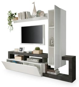 Hamburg TV állvány fehér, oxidált 219 cm