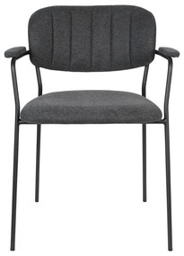 Antracitszürke étkezőszék szett 2 db-os Jolien – White Label