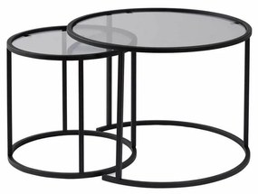 Aurum Black and Grey dohányzóasztal szett 60 cm, 2 db