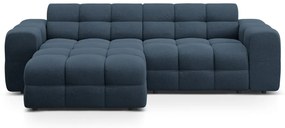 Sötétkék sarokkanapé (bal oldali-heverő résszel) Kendal – Micadoni