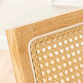 Krzesło MADERA Dąb/Beż Ażurowe