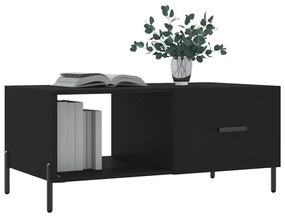 Fekete szerelt fa dohányzóasztal 90 x 50 x 40 cm