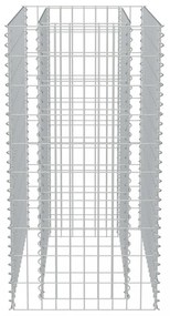 horganyzott acél gabion magaságyás 90 x 50 x 100 cm