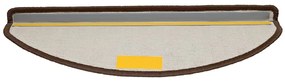 20 db barna, félkör alakú, nagy lépcsőszőnyeg 65 x 21 x 4 cm
