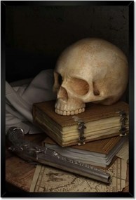 Poszterek keretben 40x60 Koponya Varázspisztoly