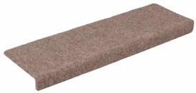 20 db öntapadós lépcsőszőnyeg, krémszínű, téglalap alakú széllel, 65 x 21 x 4 cm