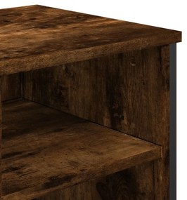 füstös tölgy szerelt fa fürdőszobai mosdószekrény 91x35x60 cm