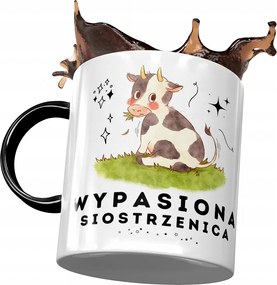 Fekete Bögre Unokahúgnak Születésnapra Ajándék Nyomtatott Fotóval