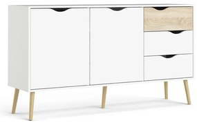 Fehér komód 147x82x39 cm Oslo – Tvilum