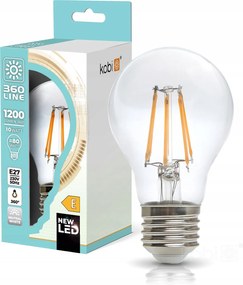 Led izzó E27 Golyó 10W 1200lm 4000K Semleges 360° Filament Line