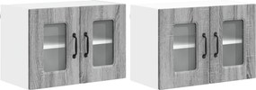 vidaXL Konyhaszekrény Kalmar 2 pcs Szürke Sonoma 60 x 31 x 40 cm