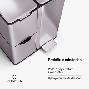 Klarstein Tiyo 3 az 1-ben szemetes 60 l levehető vödörrel, soft-close záródással