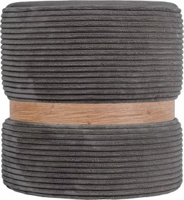 Ring puff - tölgy gyűrű - L49 - petrolszürke bársony R