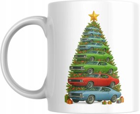 Bögre Karácsonyra Ajándék Karácsony Mikulás Autók Karácsonyfa