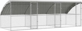 vidaXL Csirkeketrec 3 pcs Ezüst 600 x 200 x 198,5 cm Horganyzott acél