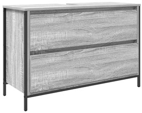 sonoma színű fürdőszobai mosdószekrény fiókokkal 90x34,5x60 cm