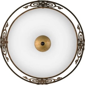 EGLO 86712 MESTRE Klasszikus Mennyezeti Lámpa Antik Bronz, Fehér, Arany E27 IP20