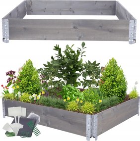 Magasított lépcsőzetes ágyás állítható zöldséges impregnáló 20x120x100