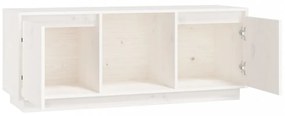 fehér tömör fenyőfa TV-szekrény 110,5x35x44 cm