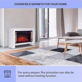 Klarstein Stúdió Loft 2, elektromos kandalló, 1900 W, LED technológia, távirányító