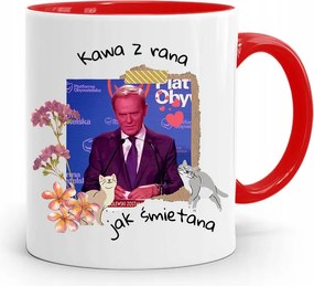 Donald Tusk Piros Bögre Platform Ajándék fényképes nyomtatással