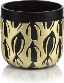 Fedő fekete, arany virágtartó mintával 13