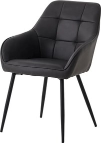 Sötétszürke kárpitozott karfás étkezőfotel szett 2 db-os Nolan Square – Unique Furniture