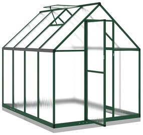 zöld alumínium melegház alapvázzal 224x169x202 cm