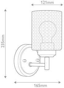 Kichler KL-WINSLOW-1W-NBR - Fali lámpa WINSLOW 1xE27/60W/230V réz