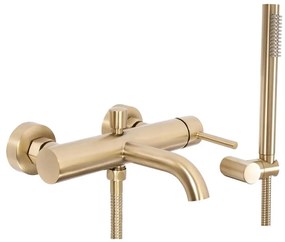 REA-B8010 - LUNGO fürdőkád-csaptelep készlet szálcsiszolt arany