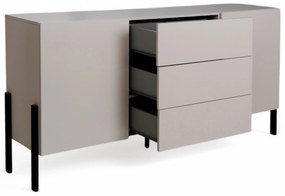 Komod fiokokkal Wezilo 184 cm - kasmír / fekete Lábak