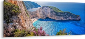 Kép - Navagio strand, Görögország (120x50 cm)