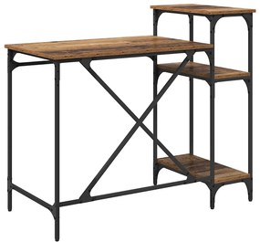 vidaXL Asztal Öreg fa 105 x 50 x 90 cm Faanyag