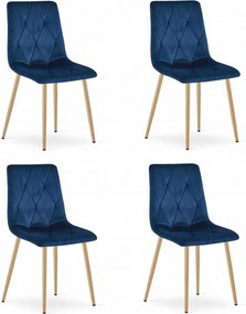 Kék bársony étkezőszék LIBRA