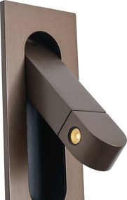 2 darabos modern fali lámpa szett sötét bronz színben, LED-del és USB-C porttal - Hilton