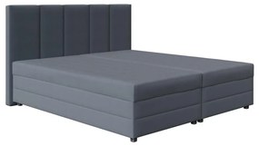 Kárpitozott ágy rugós matraccal és ágyneműtartóval ISABEL 160x200 szürke