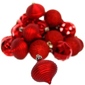 Retlux - Karácsonyi díszkészlet 30 db piros