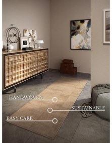 Bézs kézi szövésű gyapjú futószőnyeg 80x250 cm Charlotte – Villeroy&amp;Boch