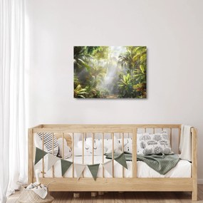Üveg kép - Trópusi esőerdő (70x50 cm)