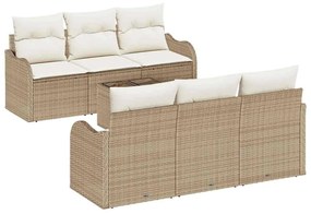 vidaXL Kerti Kanapé Szett párnával tárolóval 7 pcs Beige és krém
