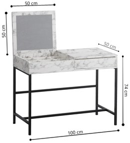 Fésülködő asztal Linda - Carrara Marble