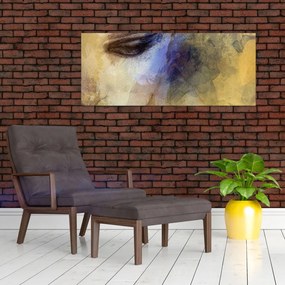 Kép - női portré, rajz (120x50 cm)