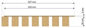 LAMELLÁS FALI PANEL MDF 2 db. 137x23 cm. WOTAN TÖLGY SZÍNBEN AURIS