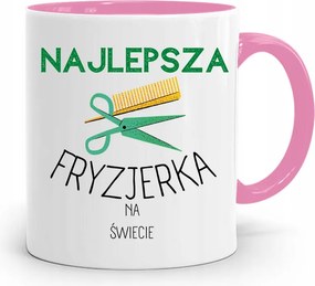 Rózsaszín Bögre Fodrásznak Legjobb Fodrásznak fényképes nyomtatással