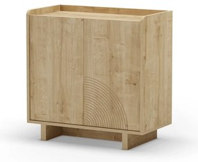 Natúr színű szekrény tölgyfa dekorral 80x80x40 cm Daira – Marckeric